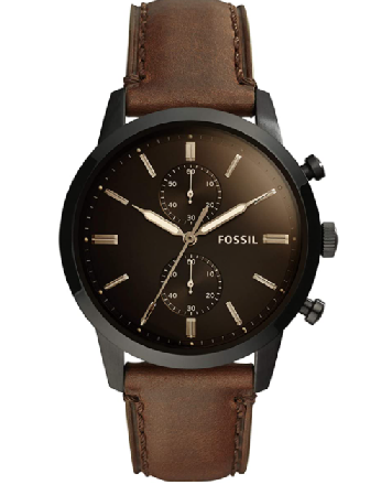 brown fossil watch for men