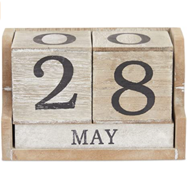 wooden perpetual desktop calendar cheap gifts